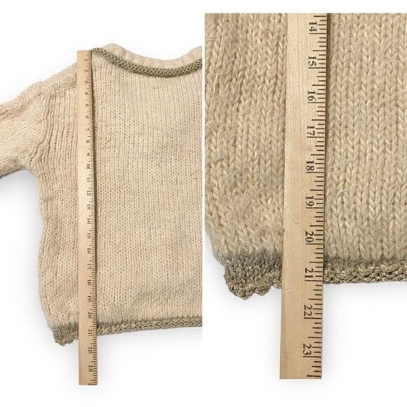 NWT Ramy Brook Max V Neck Fuzzy Sweater with Metallic Trim, Size XXS - Picture 14 of 14